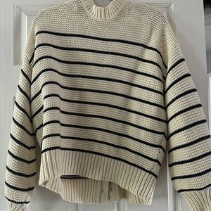 Alex Mill Cream and Black Striped Sweater